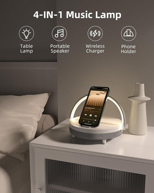 Bedside Lamp Wireless Charger LED Table Lamp