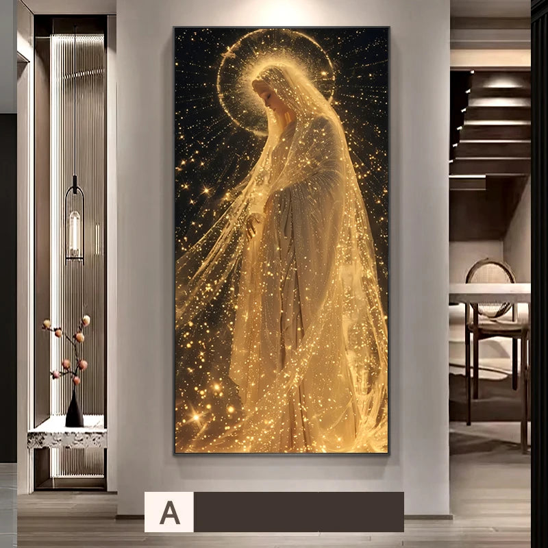 Angel Character Hanging Painting Decoration Painting Living Room Corridor Corridor Wall Lamp Hanging Painting Led Lights Home