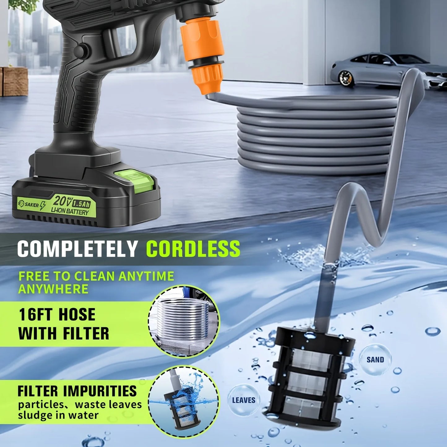 Portable Cordless Pressure Washer