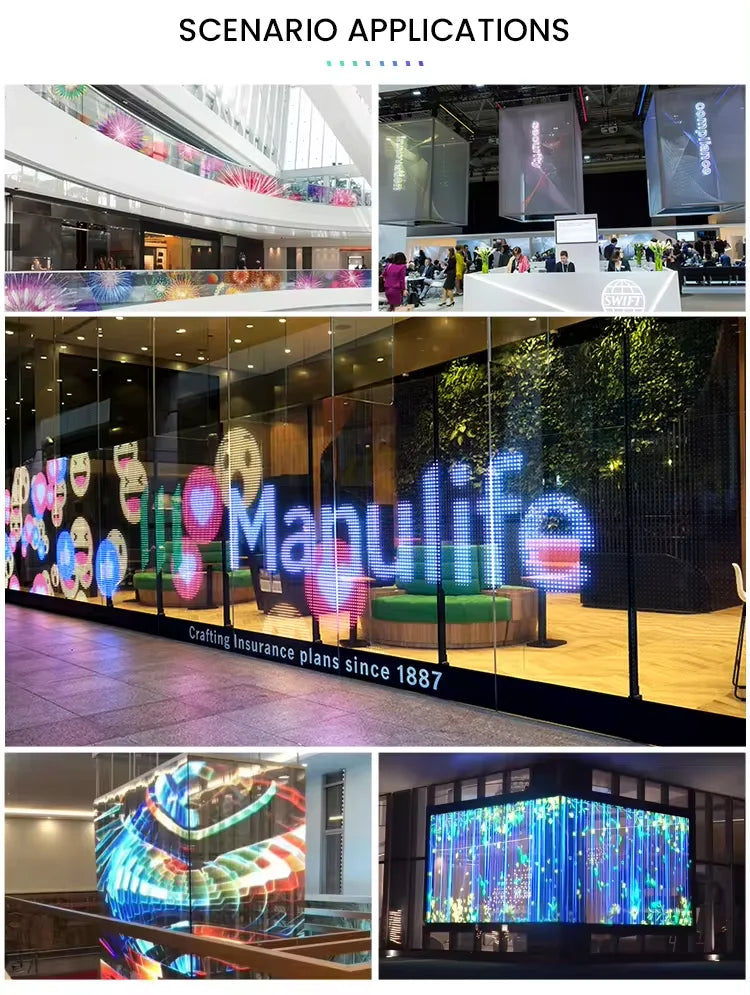 LED Transparent Film Screen Display with Video Processor