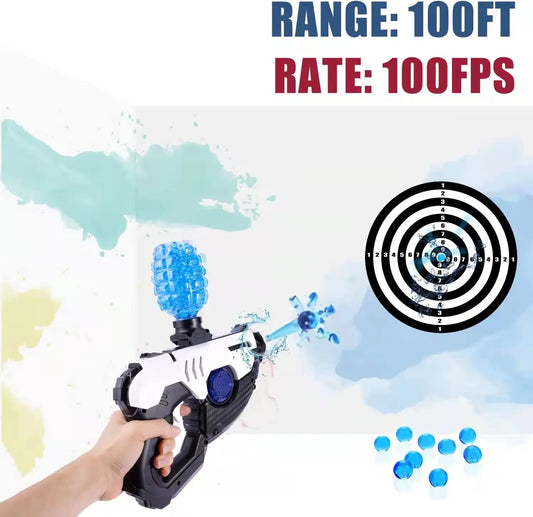 Splatter Gel Ball Blaster Tracer with 5000 Gel Beads, Backyard Fun and Outdoor Activities-Fighting Shooting Games for Kids