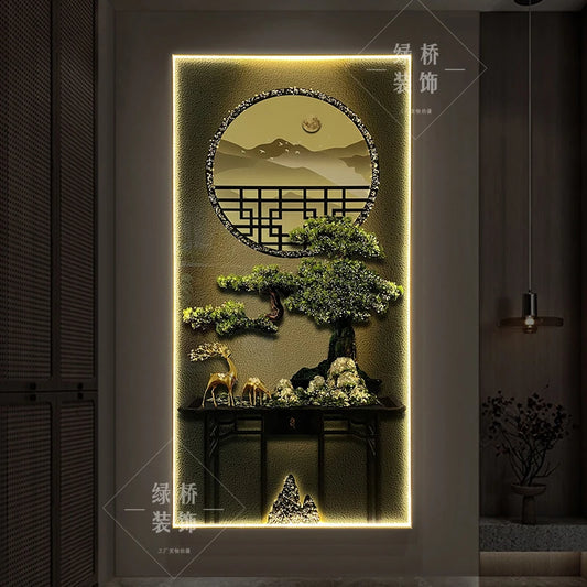 Landscape decoration painting LED lighting room decoration wall lamp interior wall light living room decoration wall art lightin