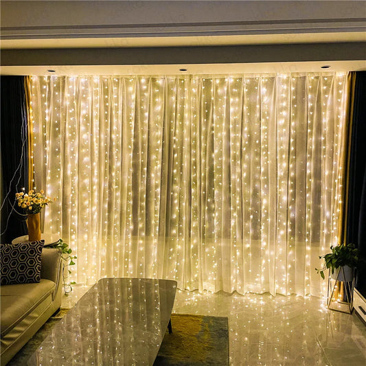 Christmas Curtain LED String Lights