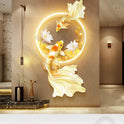 Koi Fish Lotus Hanging Wall Lamp