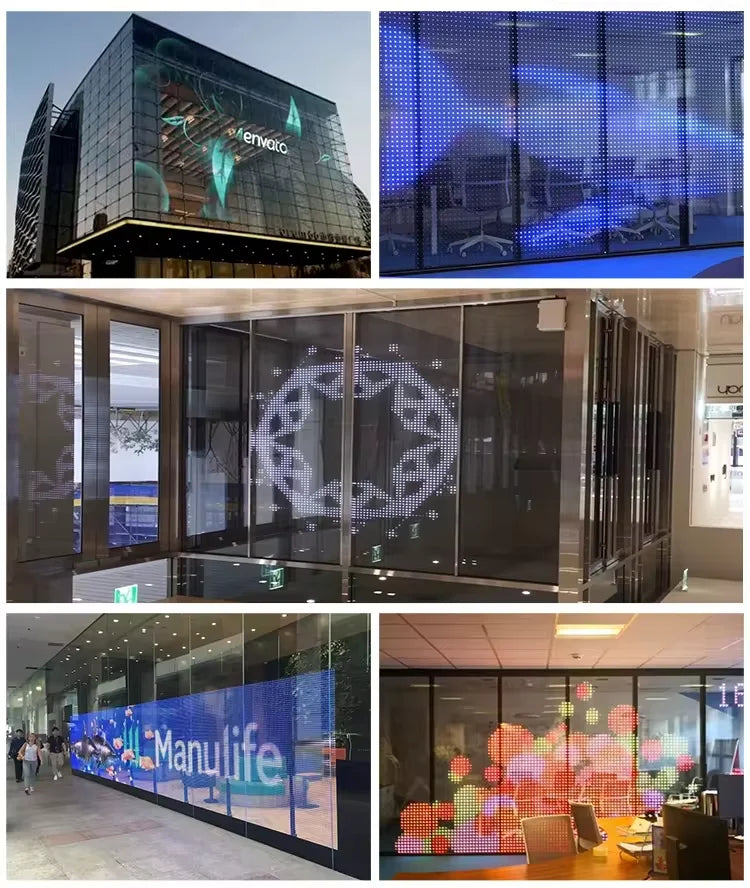 LED Transparent Film Screen Display with Video Processor