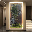 Bamboo Led With Lights Landscape Scenery  Corridor Hanging Paintings Room Decoration Home Decorations Wall Lamp Bedroom Mood