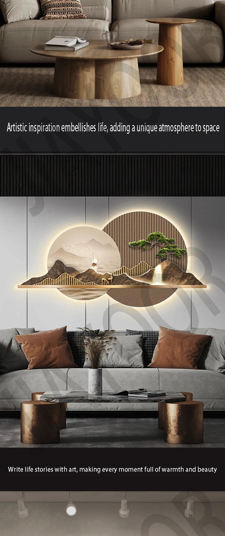 Bonsai Tree Moon Wall Lamp