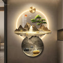 Bonsai Tree Mountain Decoration Wall Lamp