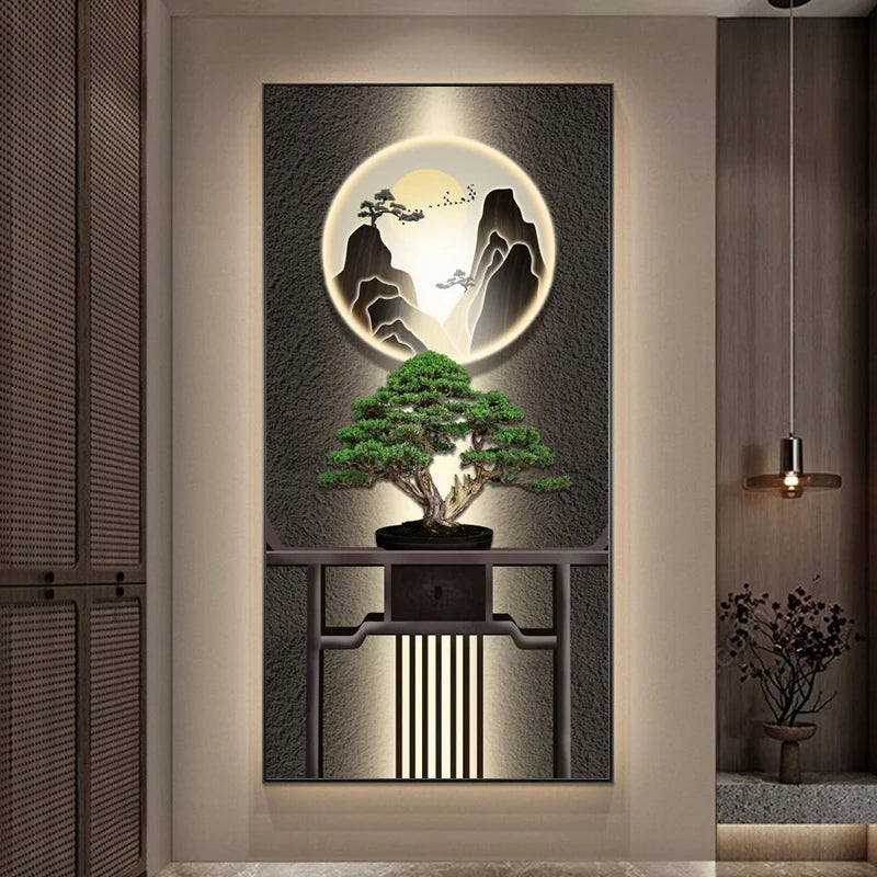 Landscape decoration painting LED lighting room decoration wall lamp interior wall light living room decoration wall art lightin