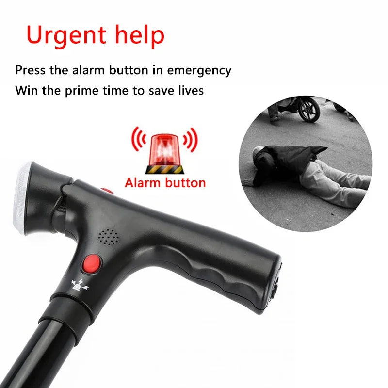 Folding Cane with LED Alarm