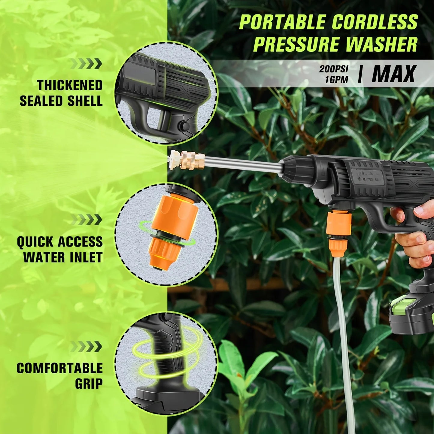 Portable Cordless Pressure Washer