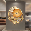 Painting Creative Clock Wall Lamp