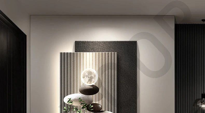 The Corridor Room Is Decorated With Light Luxury Murals Wall Light Led Light Home Decorations Wall Light Sconce Home Decor