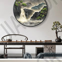 Entrance Foyer Decoration Painting High Mountains Flowing Water Landscape Hanging Painting Led Light Wall Lamp Home Wall Decor