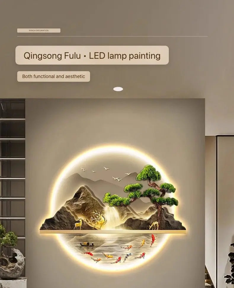 Bonsai Tree Decoration Wall Lamp