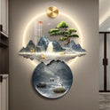 Bonsai Tree Mountain Decoration Wall Lamp