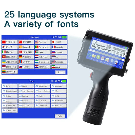 Handheld Inkjet Printer 25 Languages Portable