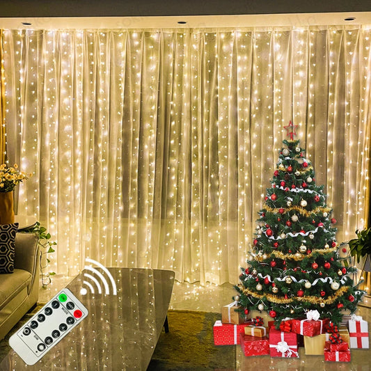 Christmas Curtain LED String Lights