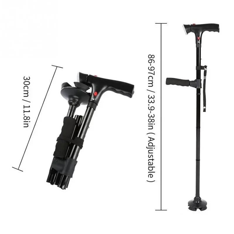 Folding Cane with LED Alarm