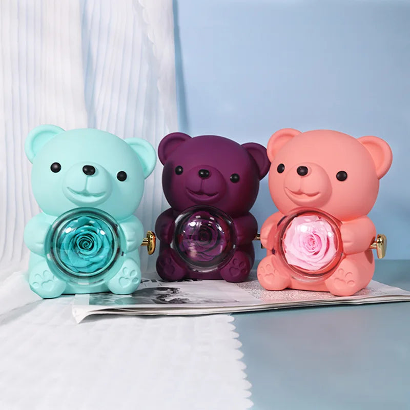 Teddy Bear Ring Necklace Box