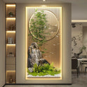 Bamboo Led With Lights Landscape Scenery  Corridor Hanging Paintings Room Decoration Home Decorations Wall Lamp Bedroom Mood