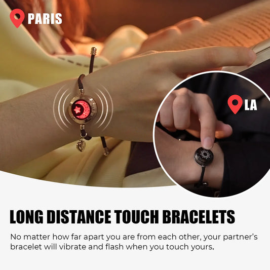 Touch Single Bracelet Long Distance Touch Bracelet Light up and Vibration Relationship Love Baracelet  Smart Jewelry