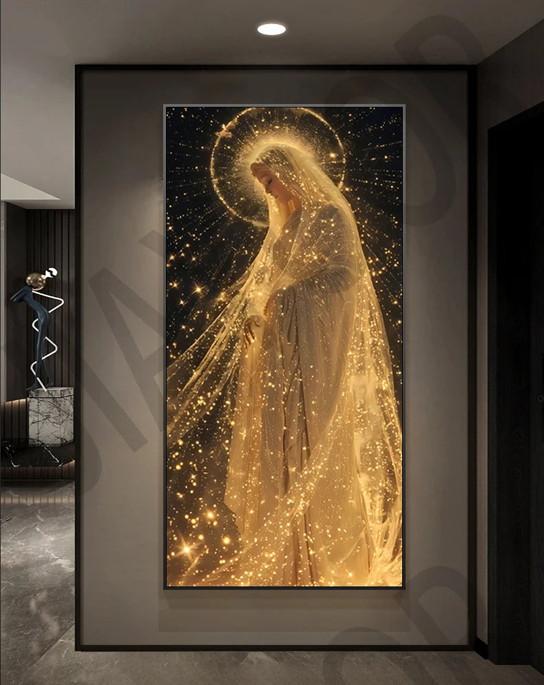 Angel Character Hanging Painting Decoration Painting Living Room Corridor Corridor Wall Lamp Hanging Painting Led Lights Home