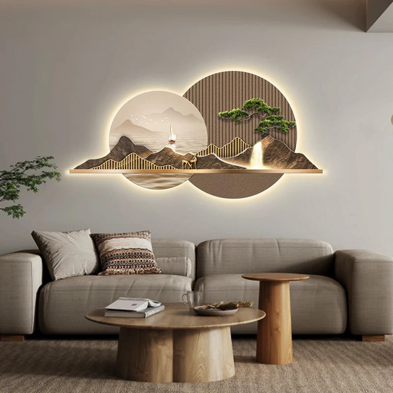 Bonsai Tree Moon Wall Lamp