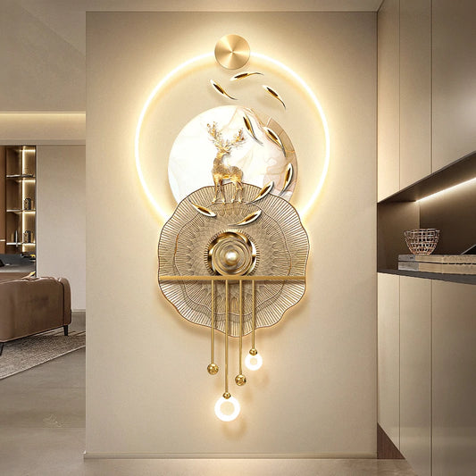 Fish And Deer Decoration Wall Lamp