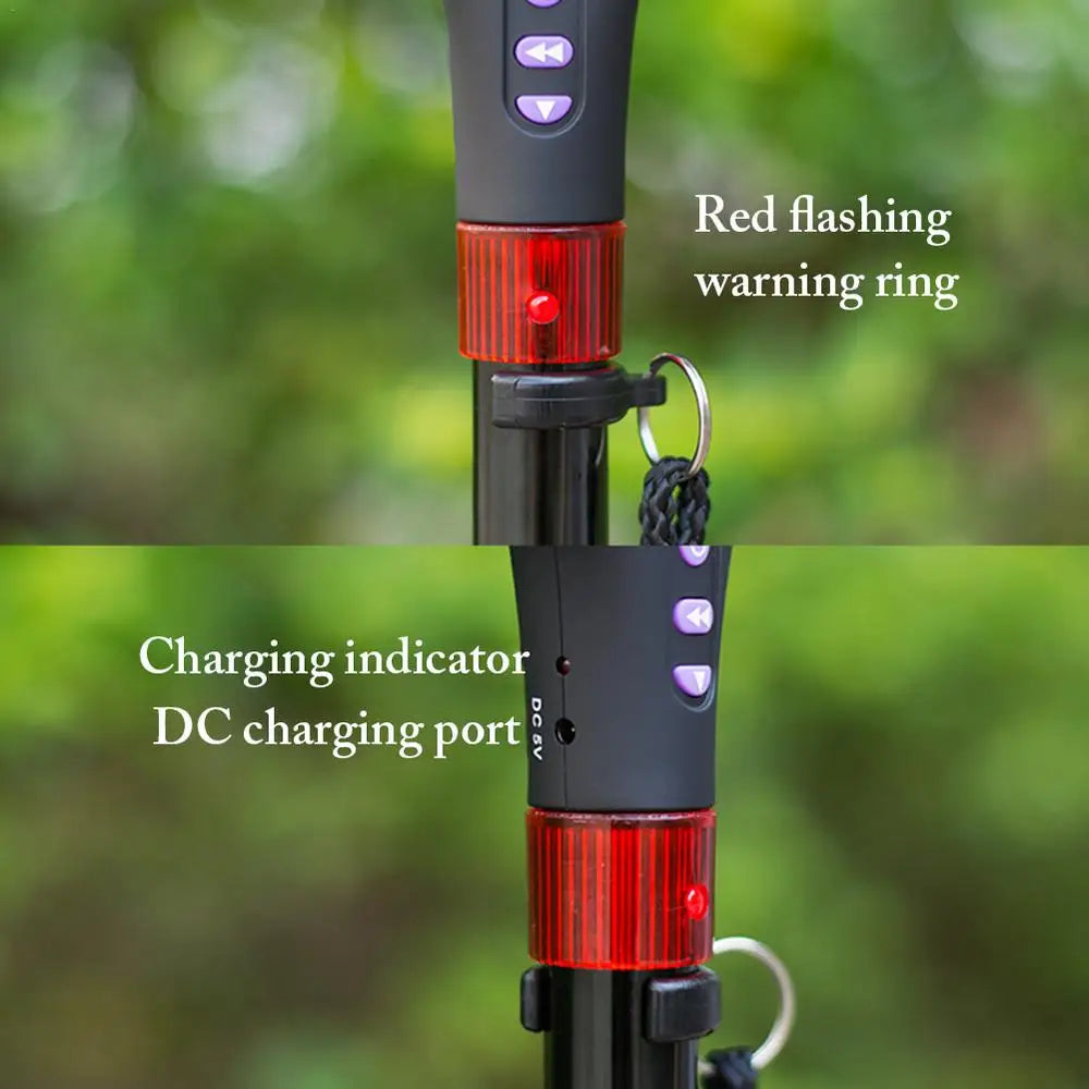 Telescopic Folding Cane With Alarm LED Radio