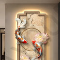 Koi Lotus Atmospheric Sandstone Decorative Painting Corridor Mural Lamp Wall Lamp Room Decoration Led Lights Home Decoration