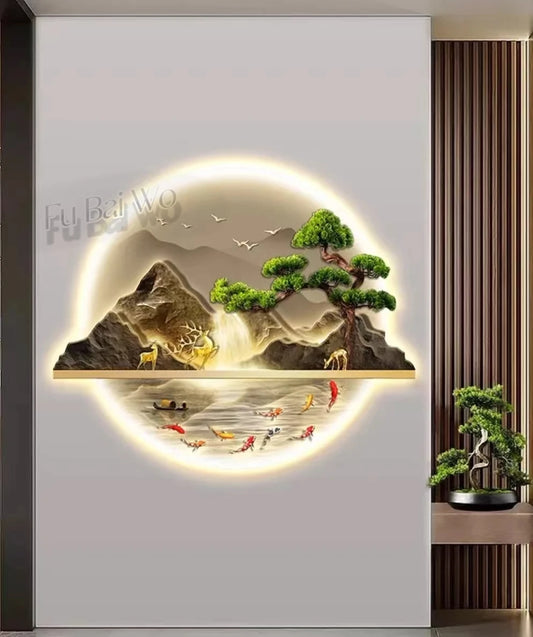 Bonsai Tree Decoration Wall Lamp