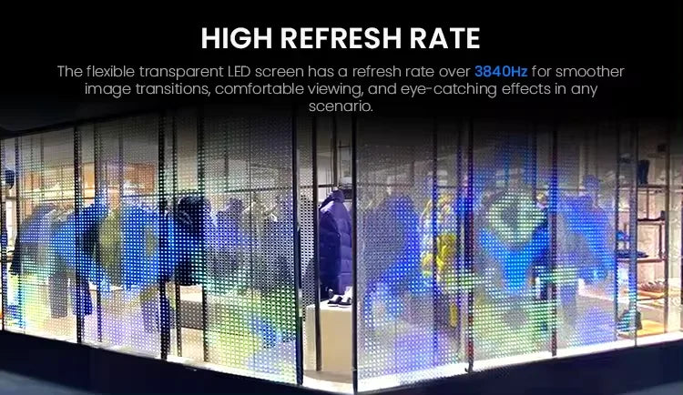 LED Transparent Film Screen Display with Video Processor