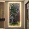 Bamboo Led With Lights Landscape Scenery  Corridor Hanging Paintings Room Decoration Home Decorations Wall Lamp Bedroom Mood