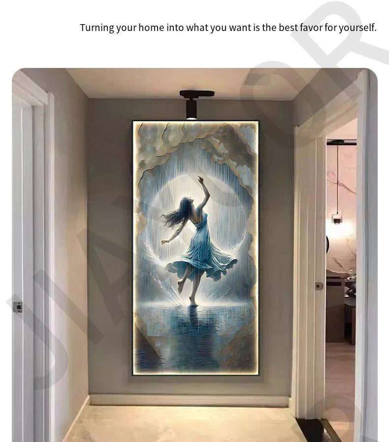 Character Hanging Painting Lamp Room Decoration Wall Lamp Home Decoration Wall Decoration Light Fixture Living Room Decoration