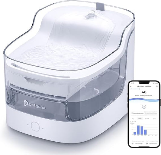 PF1 Smart Pet Water Fountain with App Control & 8-Layer Filtration